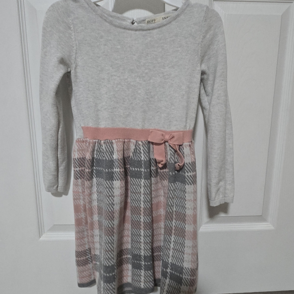 Chic Plaid Kids Dress with Pink Accents